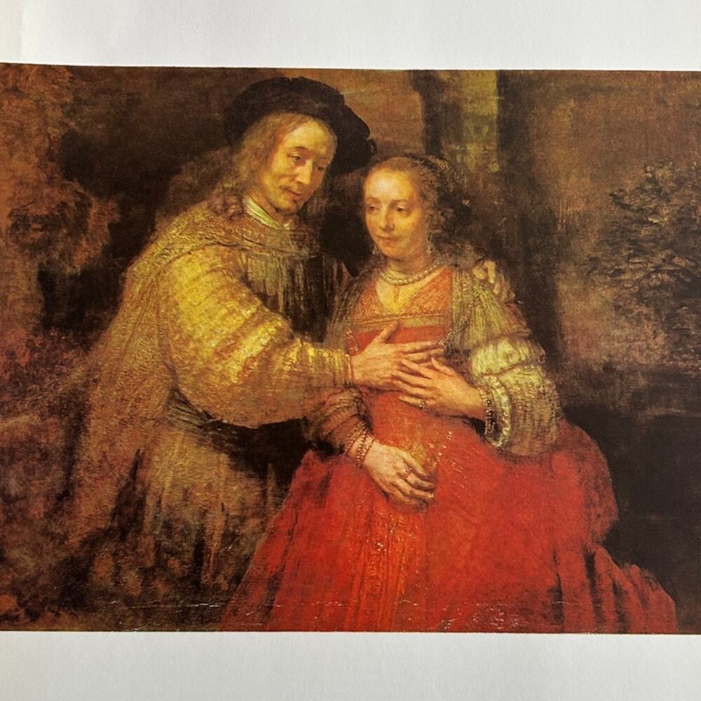 Rembrandt, Jewish Bride Portrait, Painting, Book Page, Art Print ~ 250924-WH 651